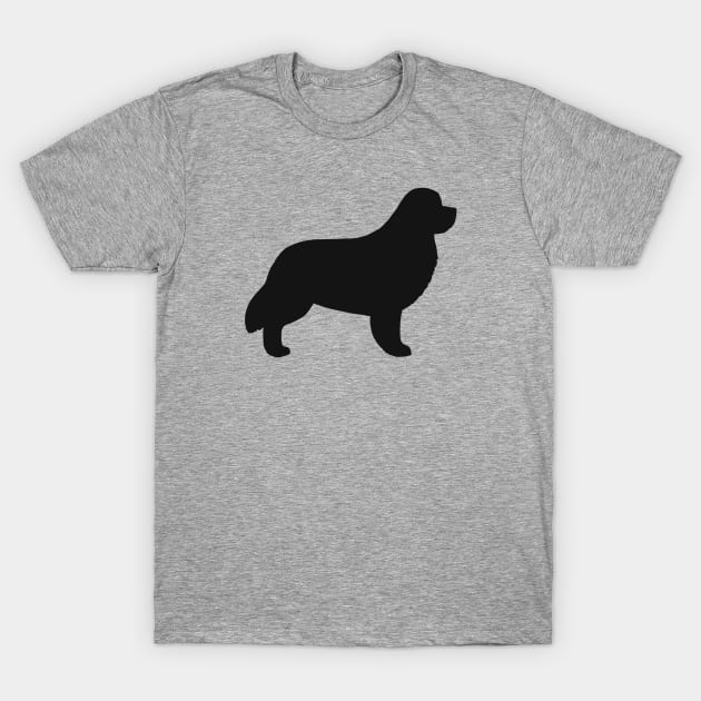 Newfoundland Dog Silhouette T-Shirt by Coffee Squirrel